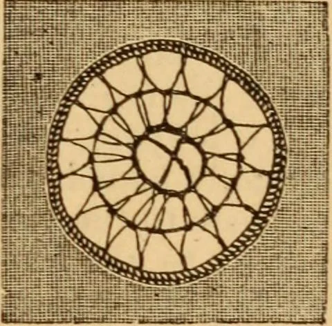 An illustration from The ladies' guide to needle work, embroidery, etc ... : being a complete guide to all kinds of ladies' fancy work, 1877, leaf 10