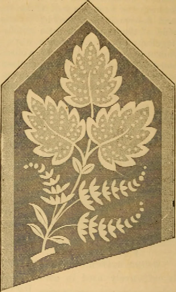 An illustration from The ladies' guide to needle work, embroidery, etc ... : being a complete guide to all kinds of ladies' fancy work, 1877, leaf 11
