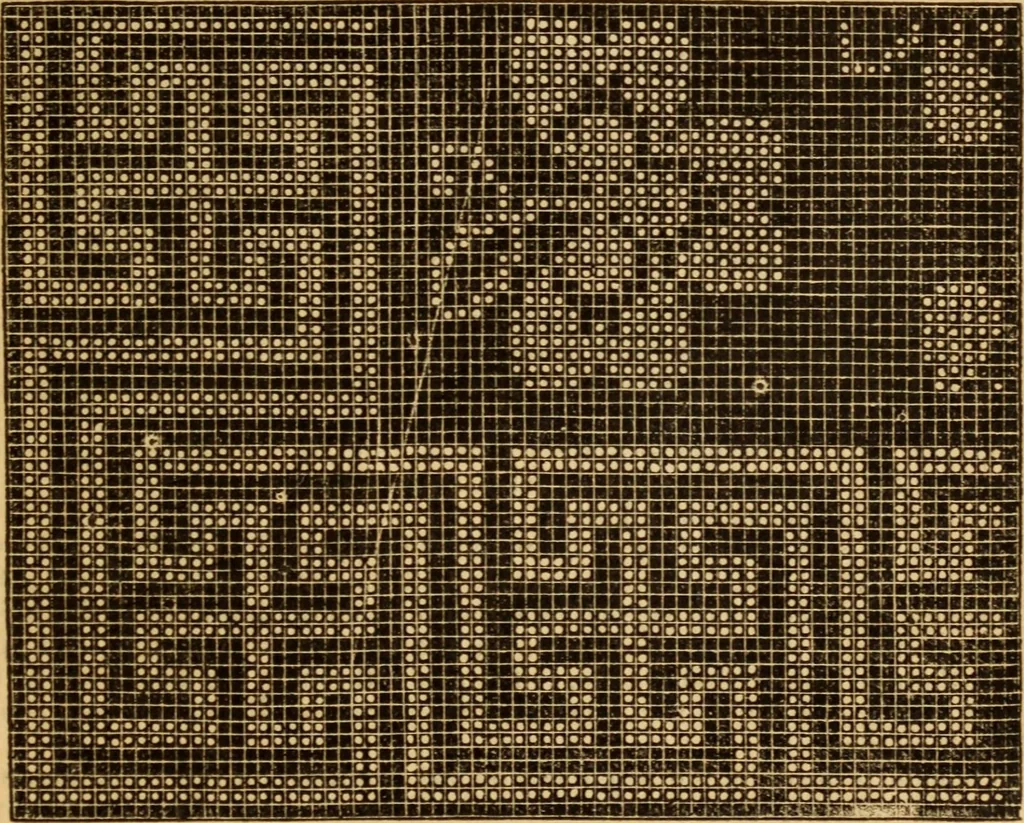 An illustration from The ladies' guide to needle work, embroidery, etc ... : being a complete guide to all kinds of ladies' fancy work, 1877, leaf 110
