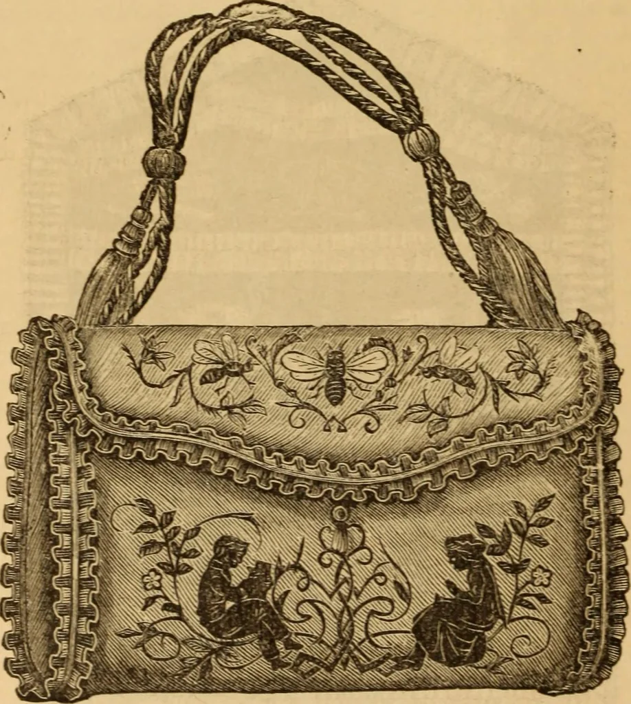 An illustration from The ladies' guide to needle work, embroidery, etc ... : being a complete guide to all kinds of ladies' fancy work, 1877, leaf 25