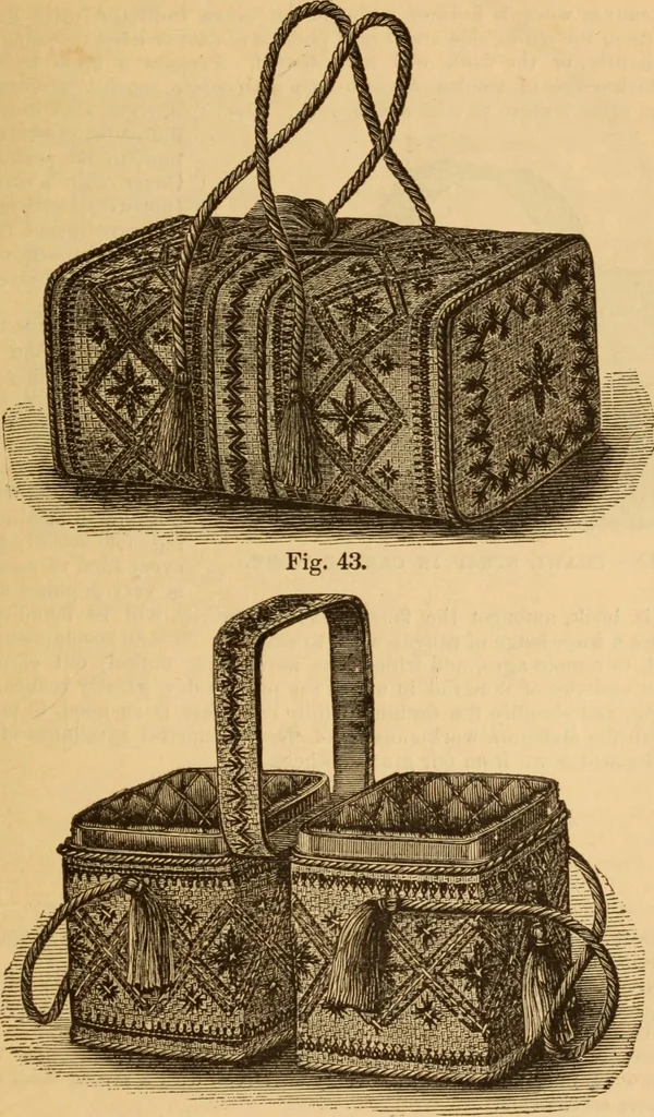 An illustration from The ladies' guide to needle work, embroidery, etc ... : being a complete guide to all kinds of ladies' fancy work, 1877, leaf 46