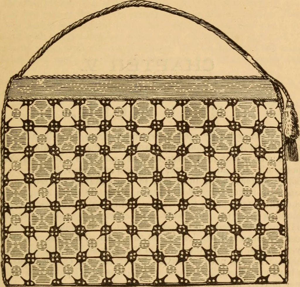 An illustration from The ladies' guide to needle work, embroidery, etc ... : being a complete guide to all kinds of ladies' fancy work, 1877, leaf 48