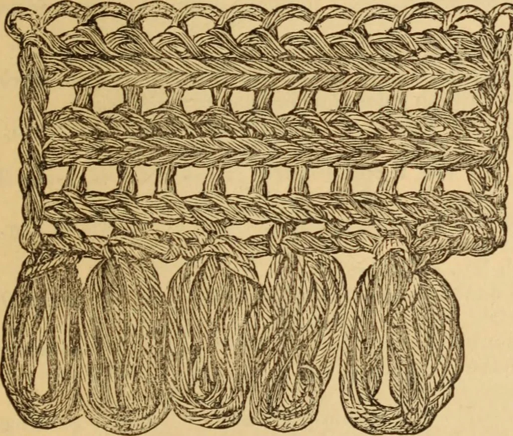 An illustration from The ladies' guide to needle work, embroidery, etc ... : being a complete guide to all kinds of ladies' fancy work, 1877, leaf 84