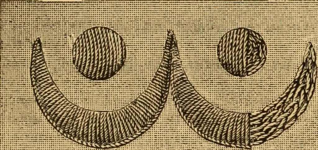 An illustration from The ladies' guide to needle work, embroidery, etc ... : being a complete guide to all kinds of ladies' fancy work, 1877, leaf 9