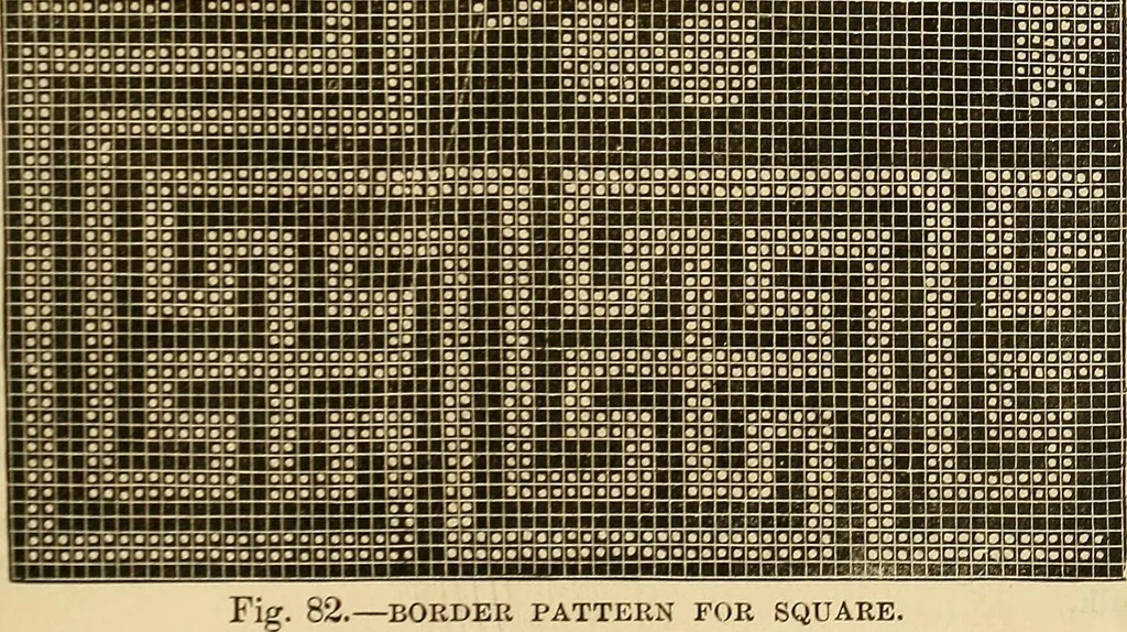 An illustration from The ladies' guide to needle work, embroidery, etc. : being a complete guide to all kinds of ladies' fancy work, 1877, leaf 110