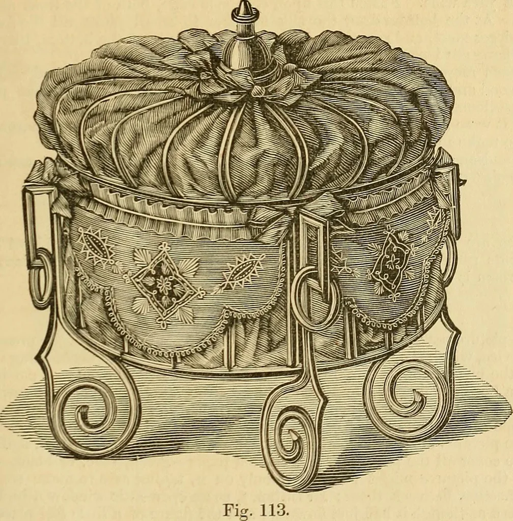 An illustration from The ladies' guide to needle work, embroidery, etc. : being a complete guide to all kinds of ladies' fancy work, 1877, leaf 150