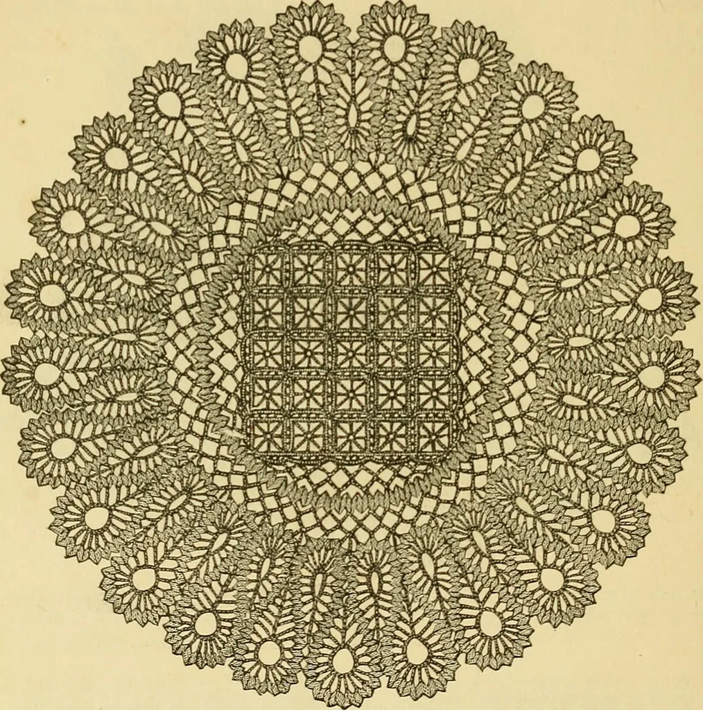An illustration from The ladies' guide to needle work, embroidery, etc. : being a complete guide to all kinds of ladies' fancy work, 1877, leaf 157