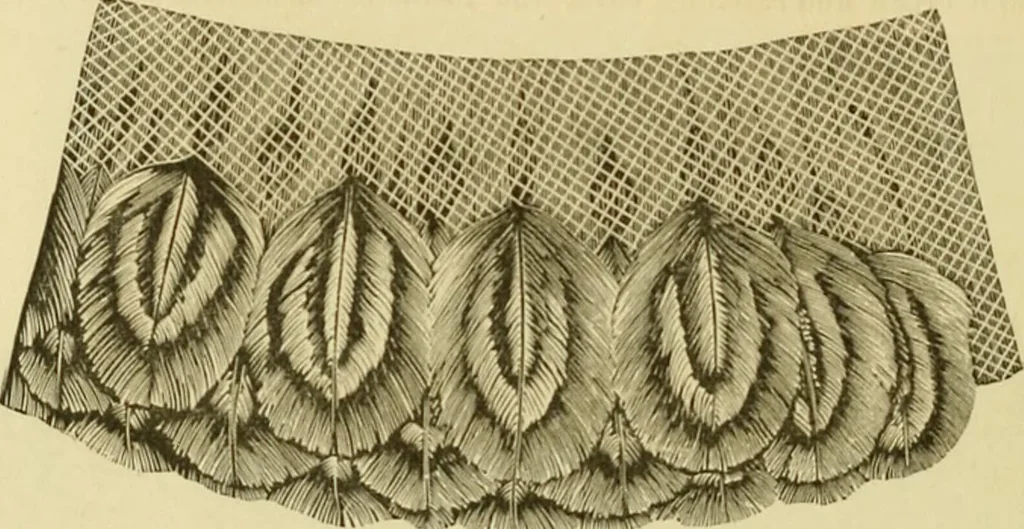 An illustration from The ladies' guide to needle work, embroidery, etc. : being a complete guide to all kinds of ladies' fancy work, 1877, leaf 19