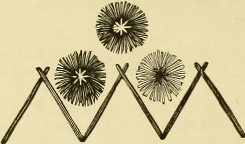 An illustration from The ladies' guide to needle work, embroidery, etc. : being a complete guide to all kinds of ladies' fancy work, 1877, leaf 21