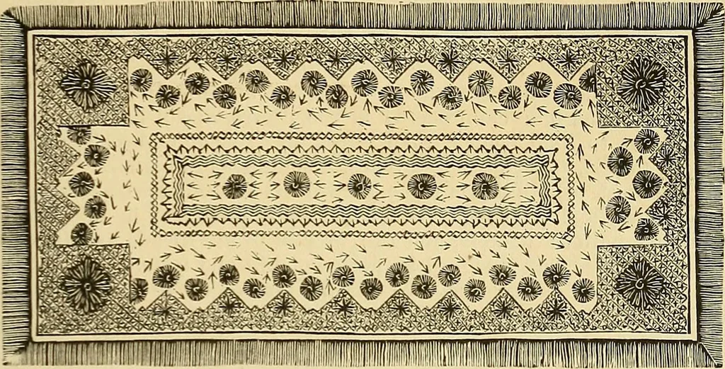 An illustration from The ladies' guide to needle work, embroidery, etc. : being a complete guide to all kinds of ladies' fancy work, 1877, leaf 22