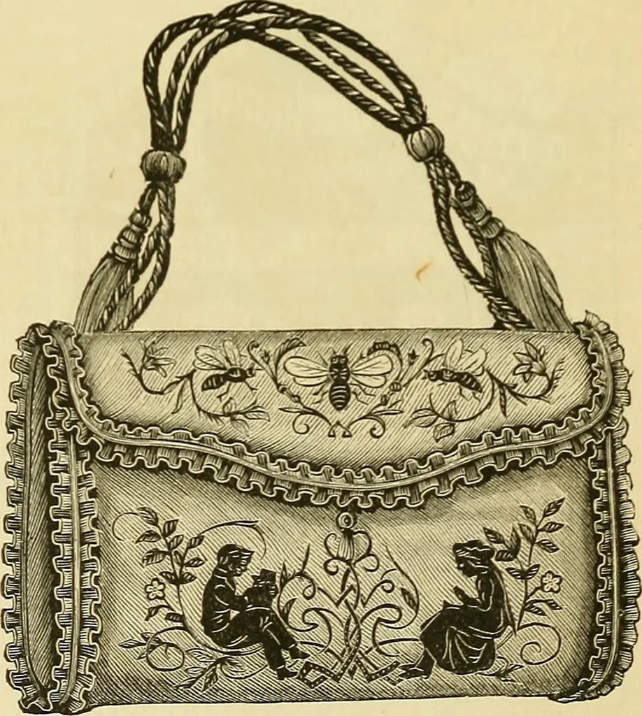 An illustration from The ladies' guide to needle work, embroidery, etc. : being a complete guide to all kinds of ladies' fancy work, 1877, leaf 25