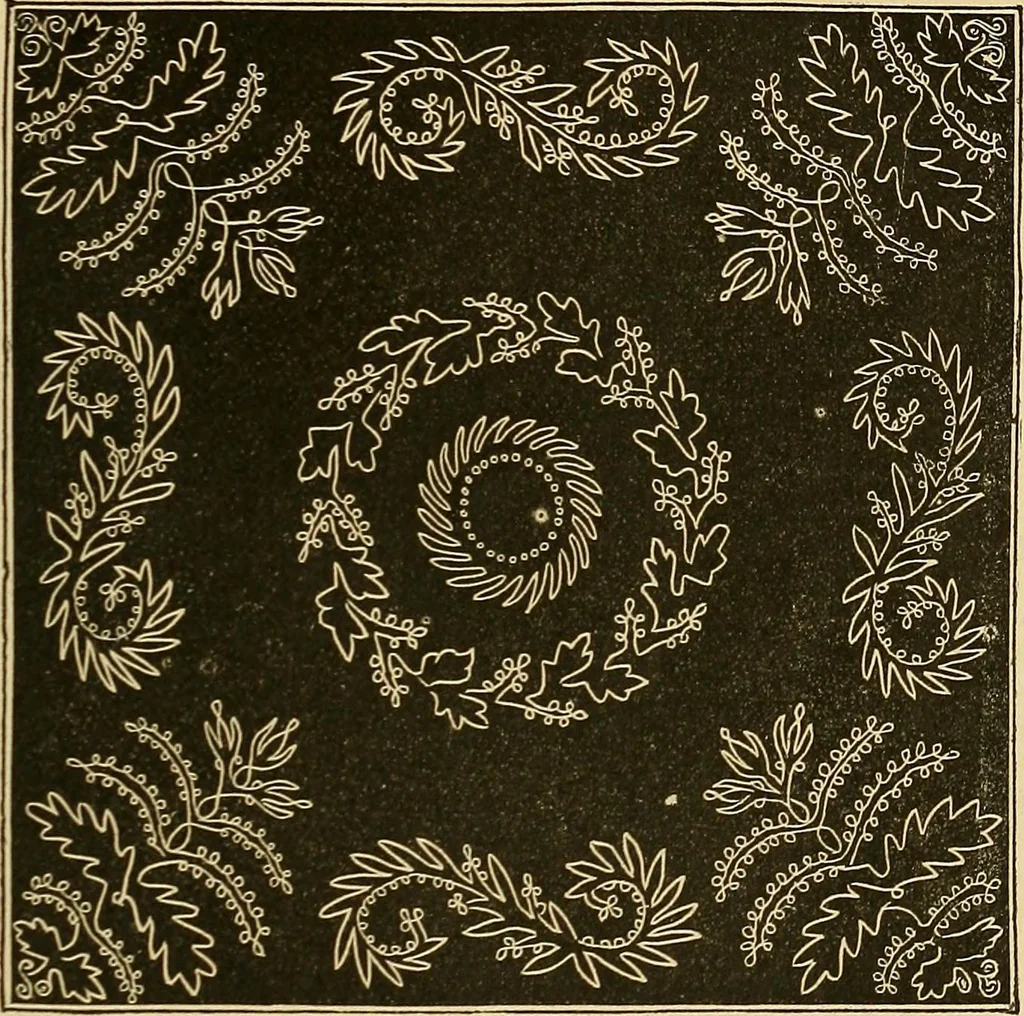 An illustration from The ladies' guide to needle work, embroidery, etc. : being a complete guide to all kinds of ladies' fancy work, 1877, leaf 32