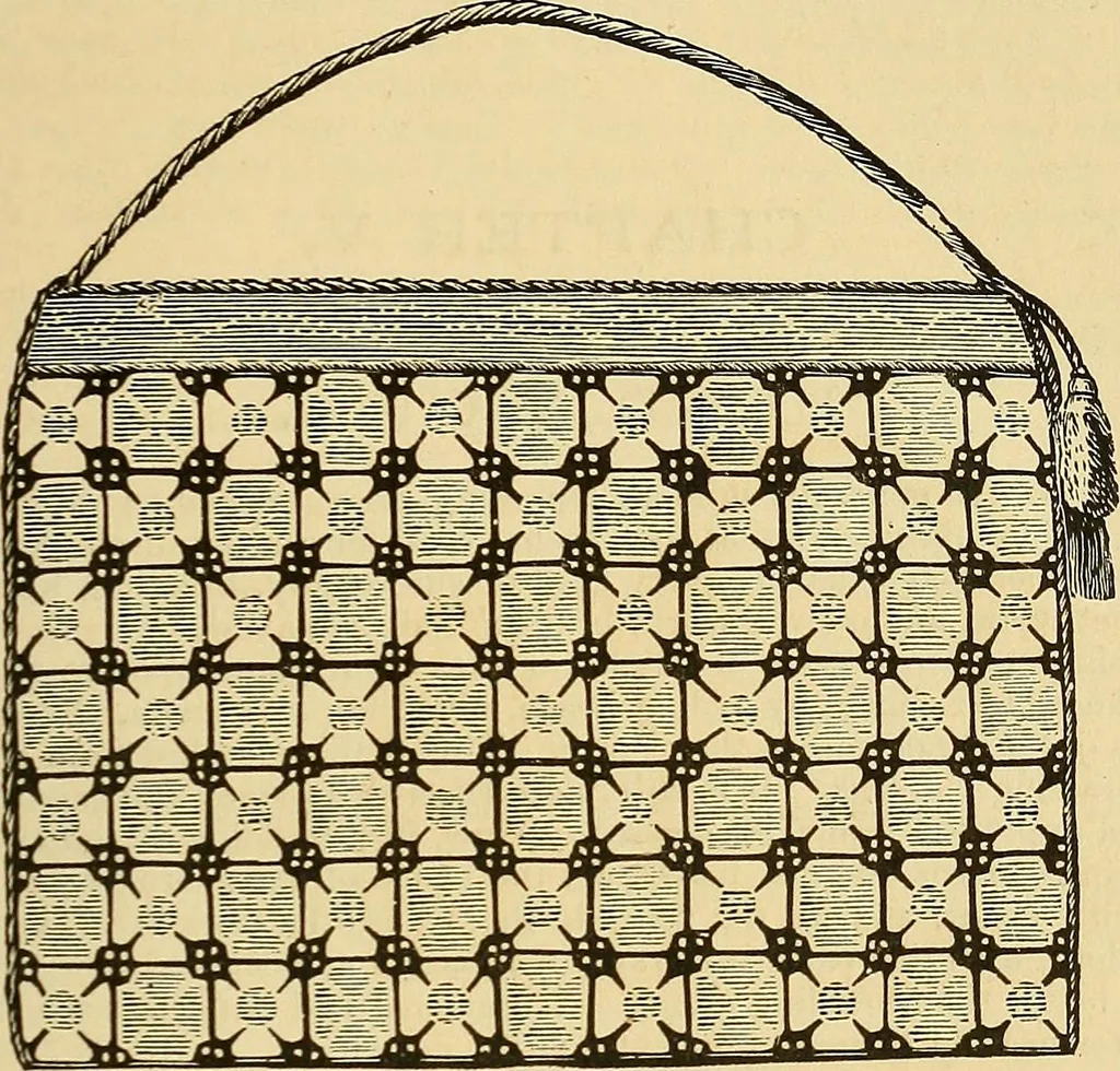 An illustration from The ladies' guide to needle work, embroidery, etc. : being a complete guide to all kinds of ladies' fancy work, 1877, leaf 48