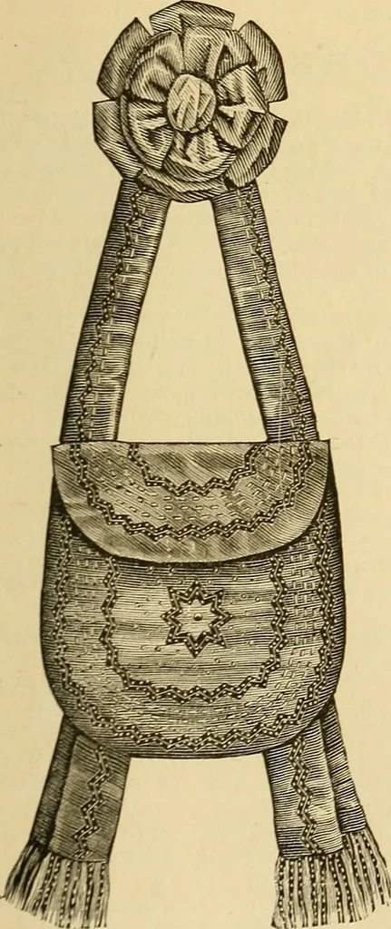 An illustration from The ladies' guide to needle work, embroidery, etc. : being a complete guide to all kinds of ladies' fancy work, 1877, leaf 52