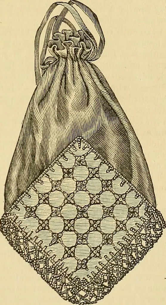 An illustration from The ladies' guide to needle work, embroidery, etc. : being a complete guide to all kinds of ladies' fancy work, 1877, leaf 52