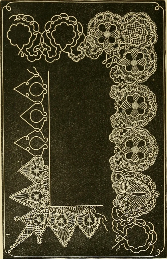 An illustration from The ladies' guide to needle work, embroidery, etc. : being a complete guide to all kinds of ladies' fancy work, 1877, leaf 65