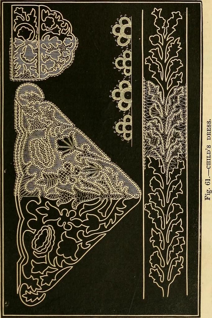 An illustration from The ladies' guide to needle work, embroidery, etc. : being a complete guide to all kinds of ladies' fancy work, 1877, leaf 72