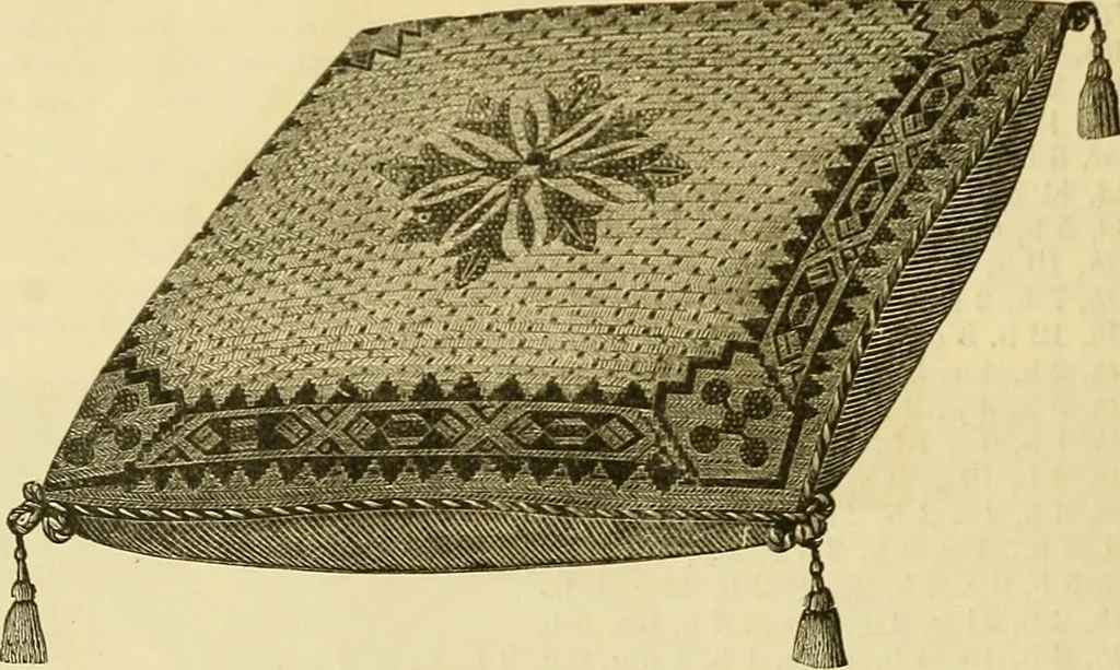 An illustration from The ladies' guide to needle work, embroidery, etc. : being a complete guide to all kinds of ladies' fancy work, 1877, leaf 93