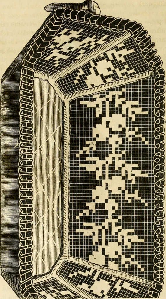 An illustration from The ladies' hand book of fancy and ornamental work ..., 1859, leaf 101