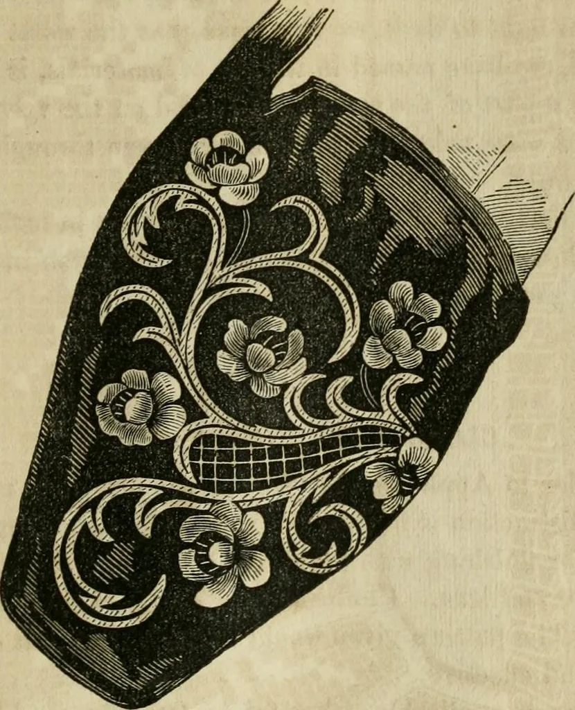 An illustration from The ladies' hand book of fancy and ornamental work ..., 1859, leaf 102