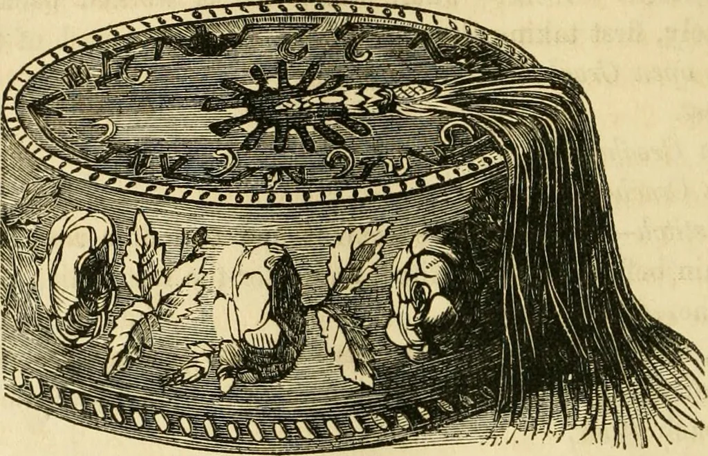 An illustration from The ladies' hand book of fancy and ornamental work ..., 1859, leaf 109
