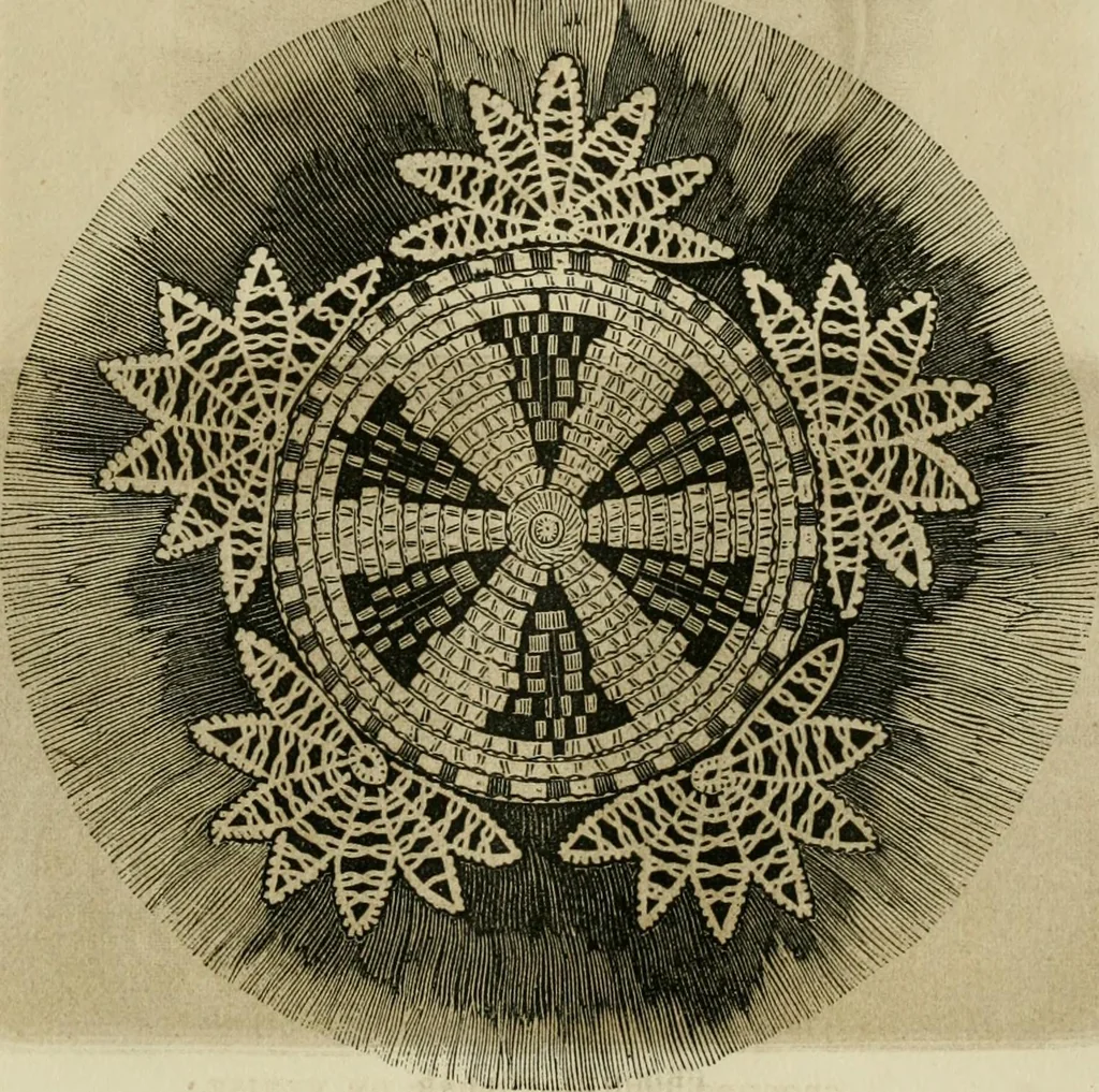 An illustration from The ladies' hand book of fancy and ornamental work ..., 1859, leaf 114