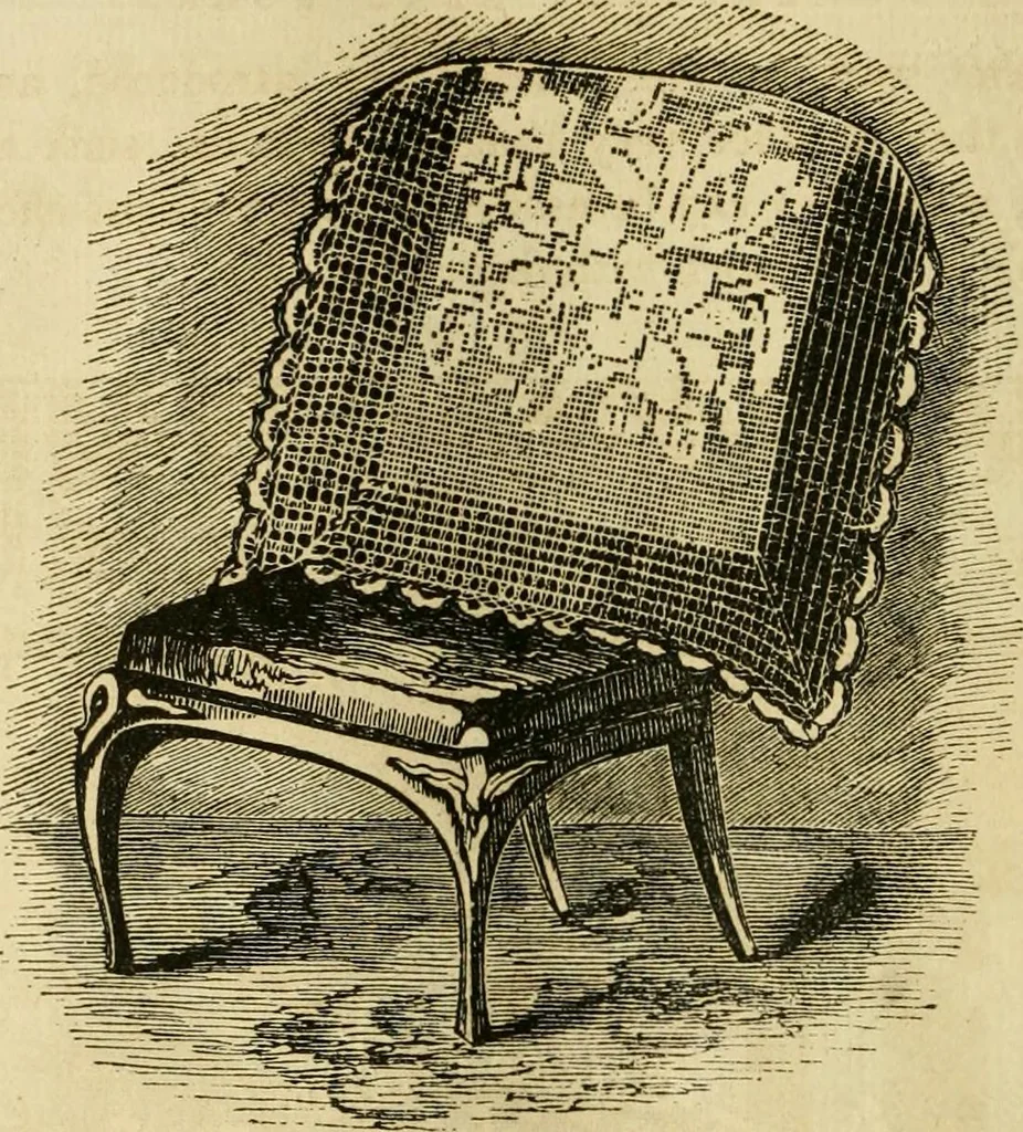 An illustration from The ladies' hand book of fancy and ornamental work ..., 1859, leaf 115