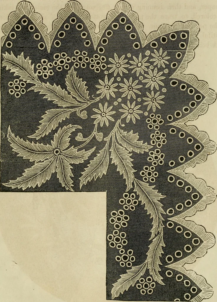 An illustration from The ladies' hand book of fancy and ornamental work ..., 1859, leaf 126