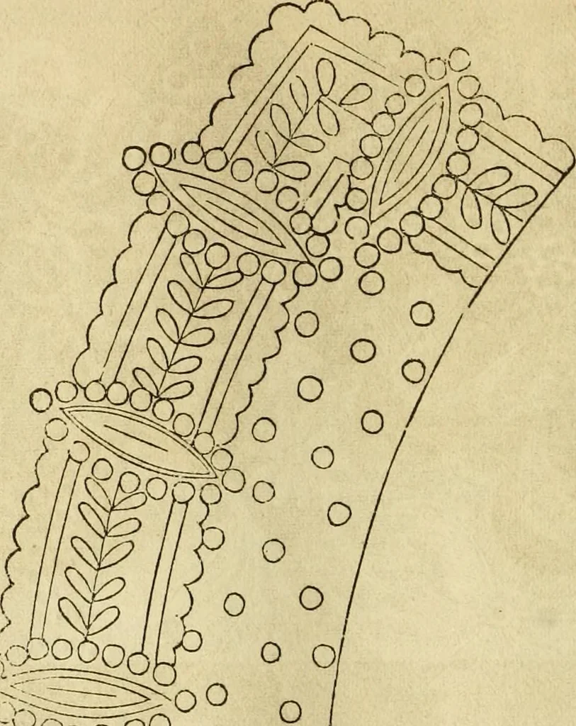 An illustration from The ladies' hand book of fancy and ornamental work ..., 1859, leaf 127