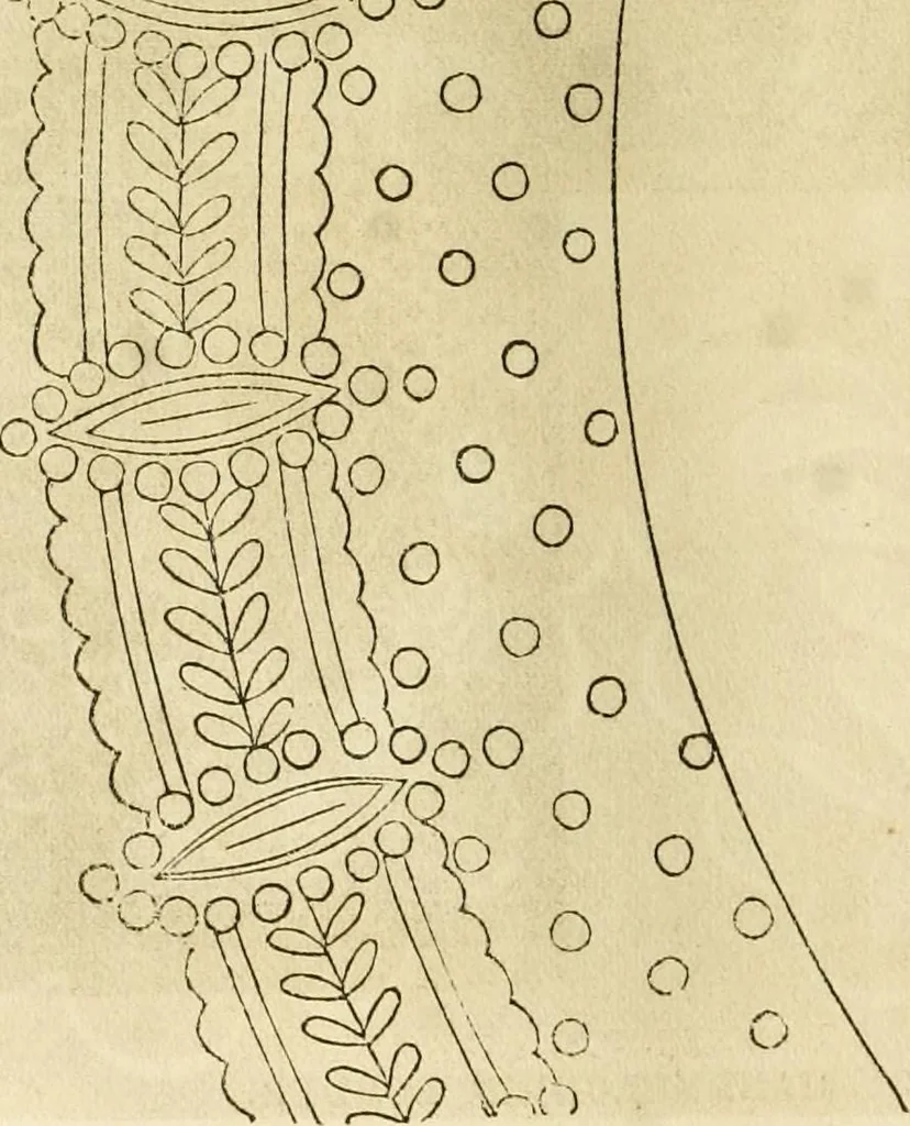 An illustration from The ladies' hand book of fancy and ornamental work ..., 1859, leaf 127