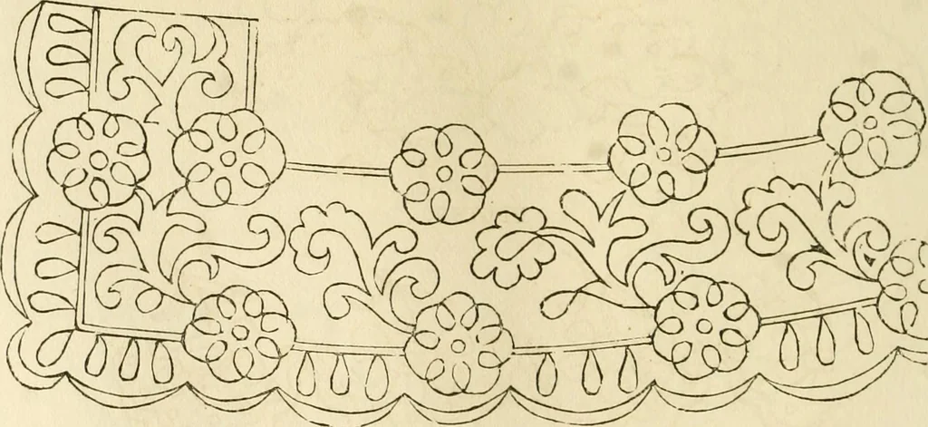 An illustration from The ladies' hand book of fancy and ornamental work ..., 1859, leaf 135