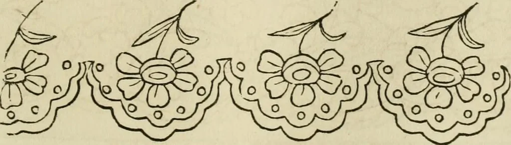 An illustration from The ladies' hand book of fancy and ornamental work ..., 1859, leaf 136