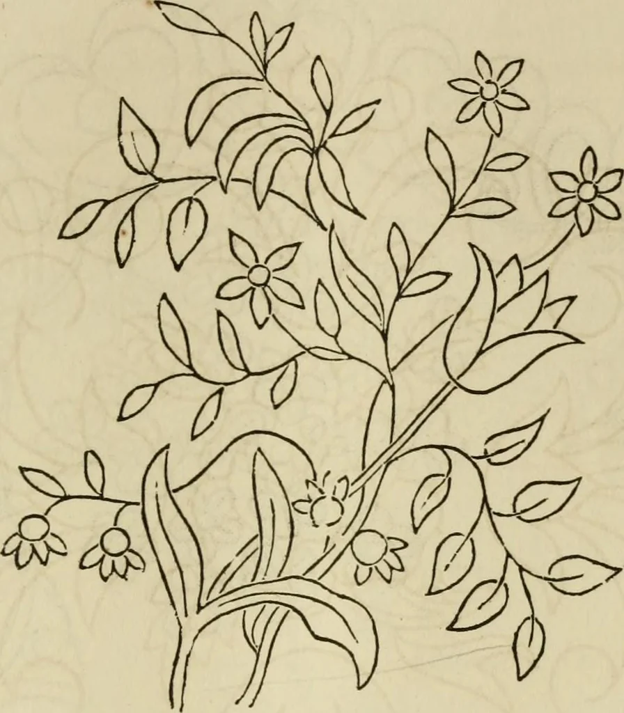 An illustration from The ladies' hand book of fancy and ornamental work ..., 1859, leaf 138