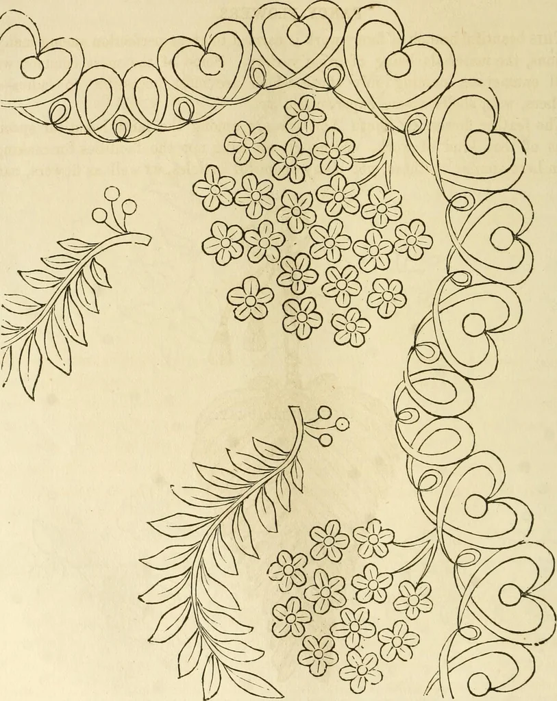 An illustration from The ladies' hand book of fancy and ornamental work ..., 1859, leaf 139