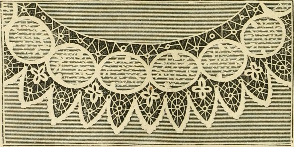 An illustration from The ladies' hand book of fancy and ornamental work ..., 1859, leaf 143