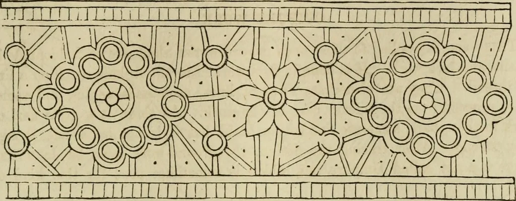 An illustration from The ladies' hand book of fancy and ornamental work ..., 1859, leaf 144