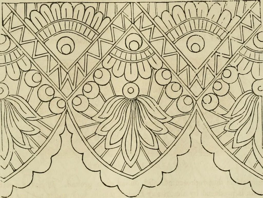 An illustration from The ladies' hand book of fancy and ornamental work ..., 1859, leaf 144