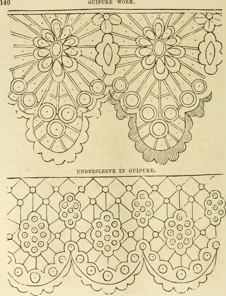 An illustration from The ladies' hand book of fancy and ornamental work ..., 1859, leaf 145