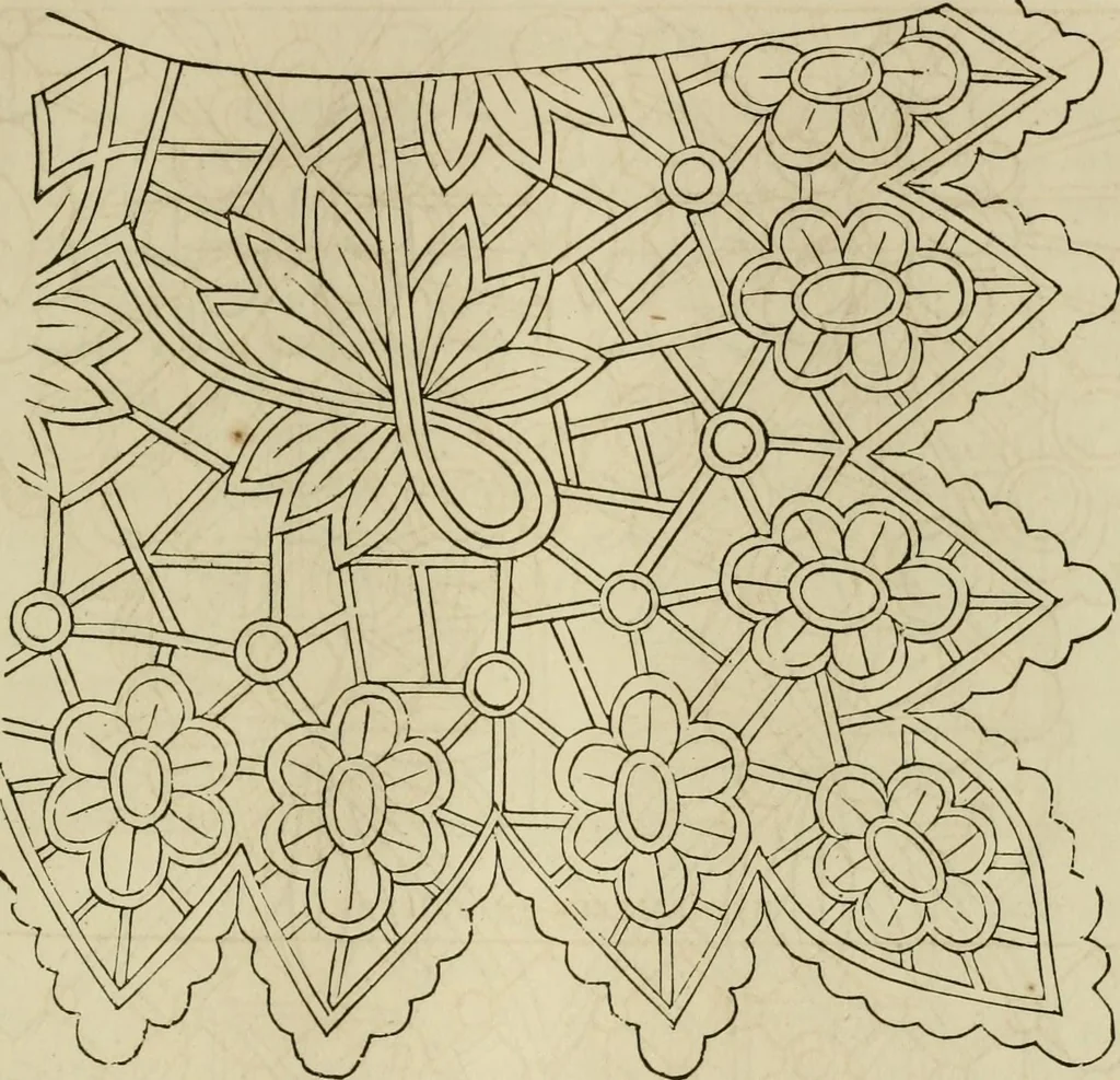 An illustration from The ladies' hand book of fancy and ornamental work ..., 1859, leaf 146