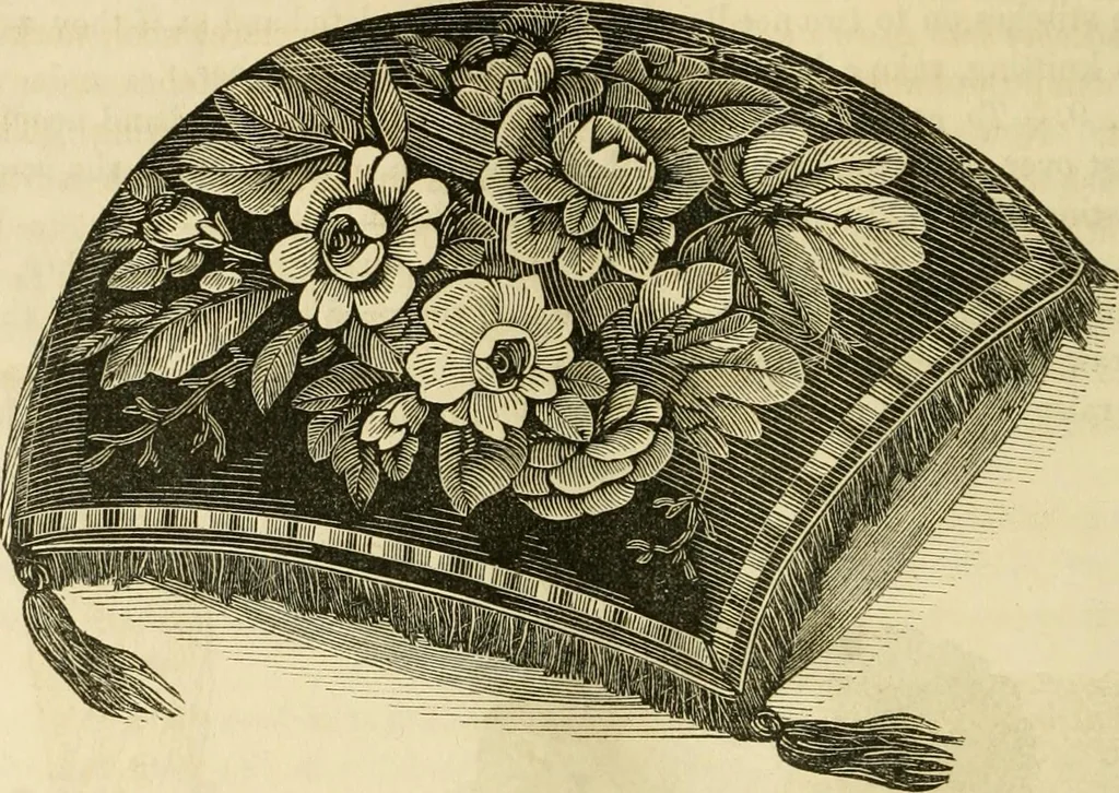 An illustration from The ladies' hand book of fancy and ornamental work ..., 1859, leaf 157