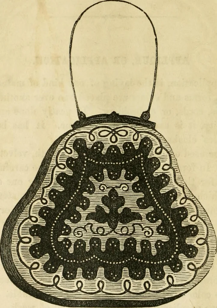 An illustration from The ladies' hand book of fancy and ornamental work ..., 1859, leaf 19