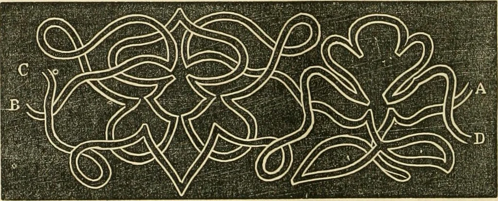 An illustration from The ladies' hand book of fancy and ornamental work ..., 1859, leaf 199