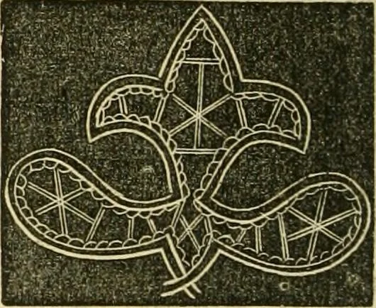 An illustration from The ladies' hand book of fancy and ornamental work ..., 1859, leaf 201