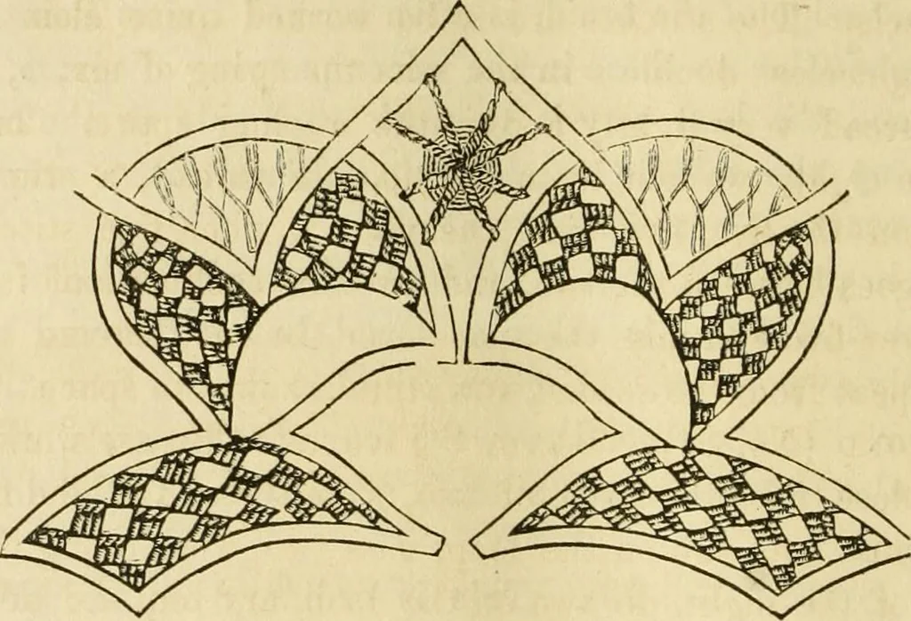 An illustration from The ladies' hand book of fancy and ornamental work ..., 1859, leaf 207