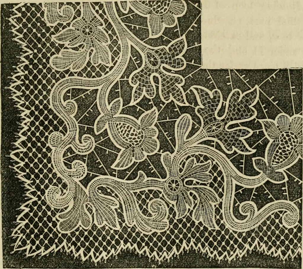 An illustration from The ladies' hand book of fancy and ornamental work ..., 1859, leaf 214
