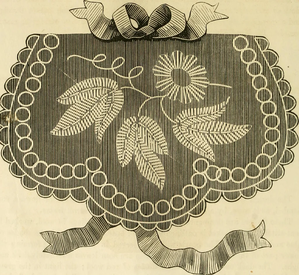 An illustration from The ladies' hand book of fancy and ornamental work ..., 1859, leaf 35