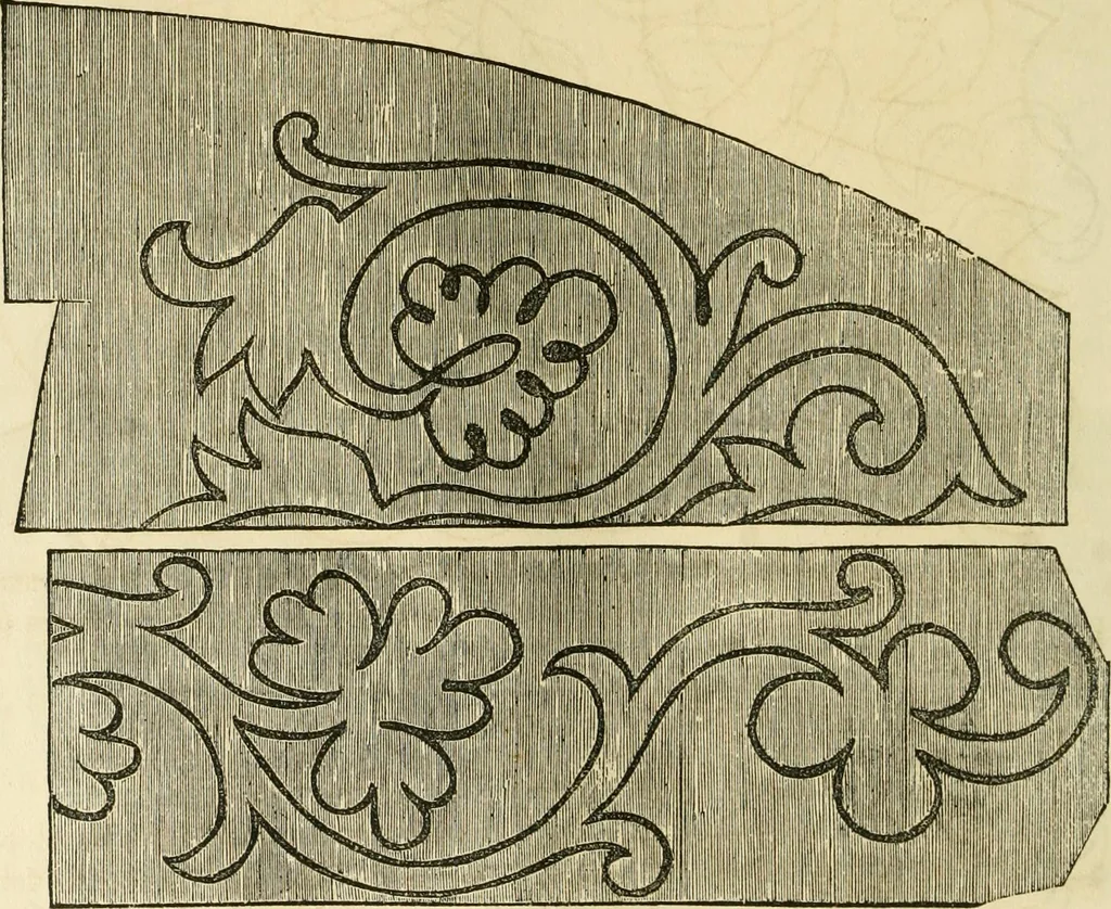 An illustration from The ladies' hand book of fancy and ornamental work ..., 1859, leaf 51