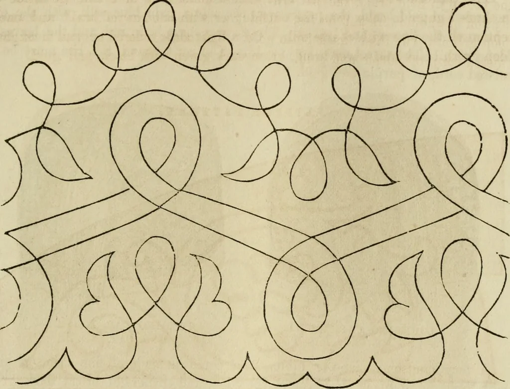 An illustration from The ladies' hand book of fancy and ornamental work ..., 1859, leaf 52