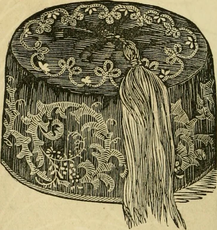 An illustration from The ladies' hand book of fancy and ornamental work ..., 1859, leaf 53