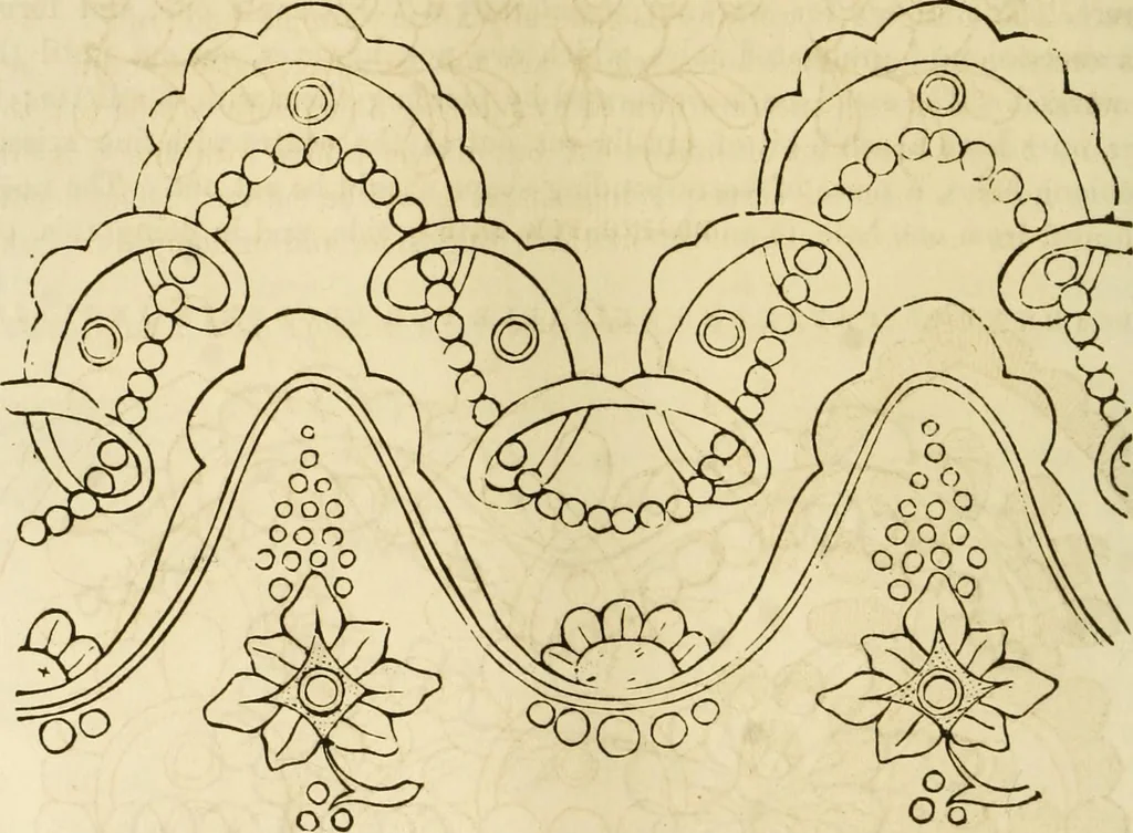 An illustration from The ladies' hand book of fancy and ornamental work ..., 1859, leaf 59